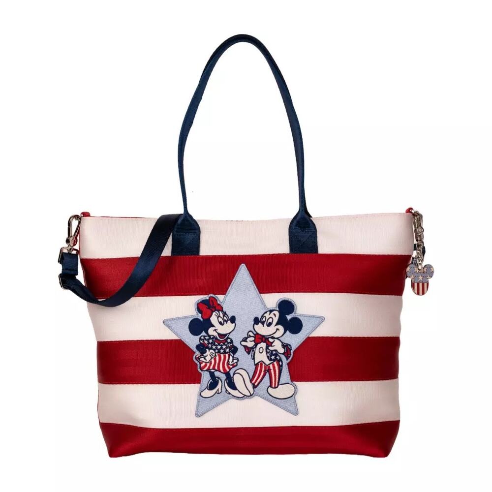 Mickey and Minnie Mouse Americana Tote Bag by Harveys NWT